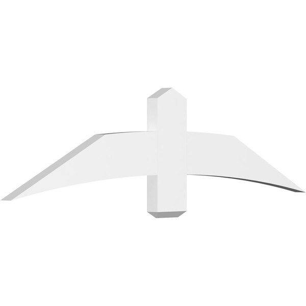 Ekena Millwork Bellingham Architectural Grade PVC Gable Bracket, 60"W x 15"H x 2"D x 6"F, 6/12 Pitch GBP060X15X0206BEL00 - main